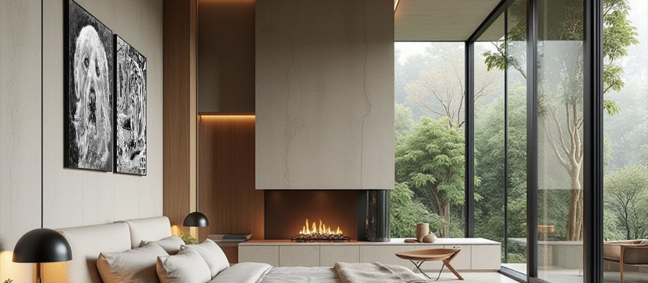 Modern European Estate Architecture - The Primary Bedroom