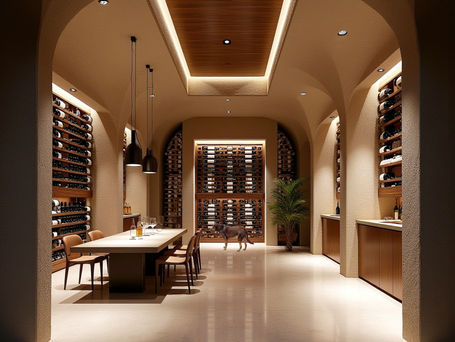 Modern European Estate Architecture - The Wine and Leisure Room