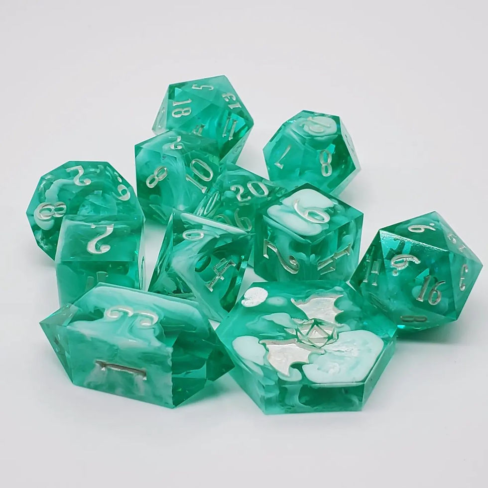 Thumbnail: Sea Breeze - 11 piece polyhedral dice set