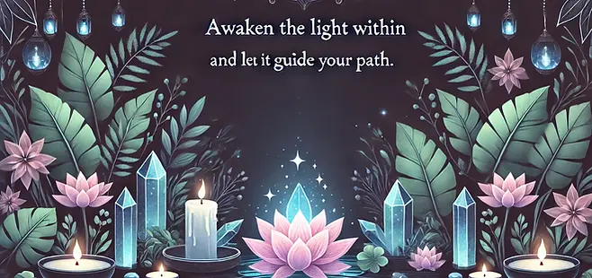 DALL·E 2025-04-25 22.26.33 - A simplified, elegant footer banner for a spiritual healing b