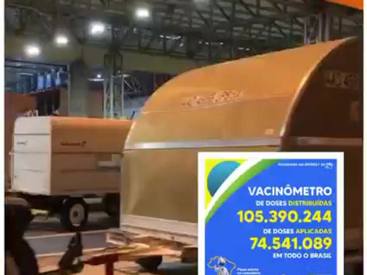 Mais 527 mil doses da vacina contra o covid da Pfizer chegaram ao Brasil.
