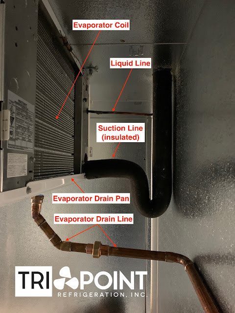 walk in cooler evaporator installed correctly