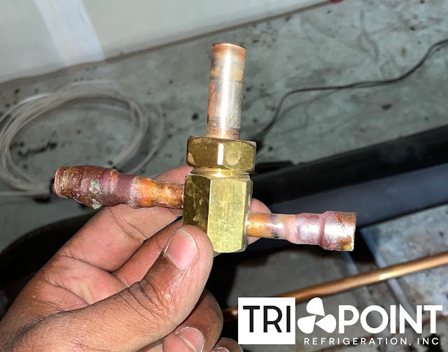 refrigertqtion solenoid valve sticking causing walk in to run all the time