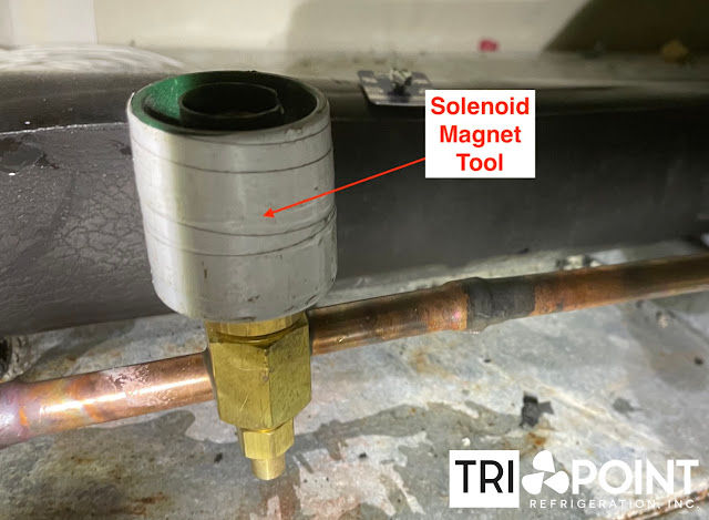 Testing new solenoid valve to ensure it opens and closes properly