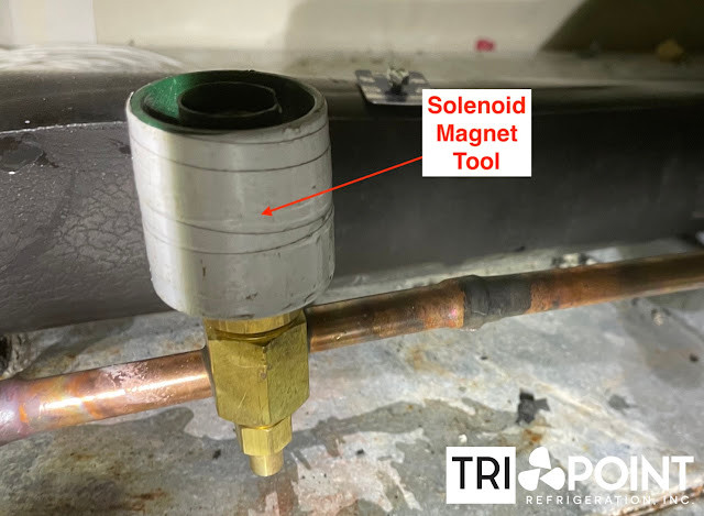 Testing new solenoid valve to ensure it opens and closes properly