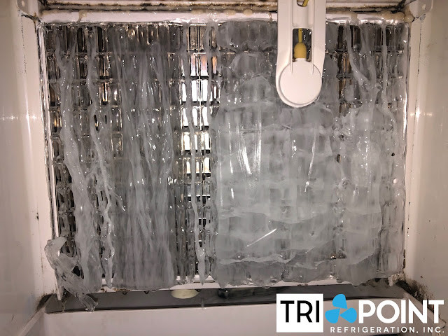 frozen up manitowoc evaporator