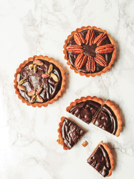 Crostatine di Frolla alle Castagne con Ganache al Cioccolato