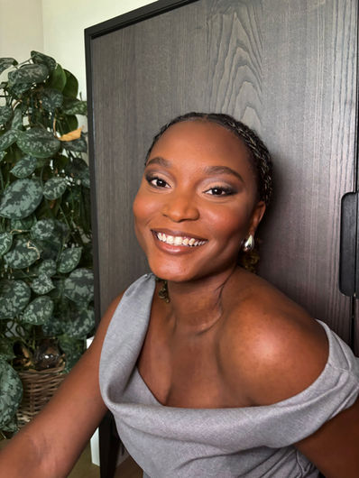 cut crease dark skin makeup, matte soft glam look 