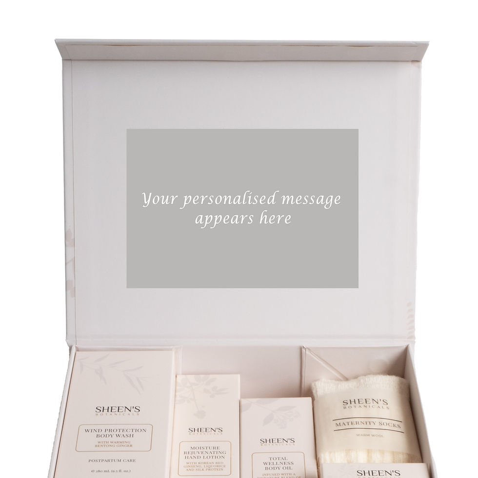 Thumbnail: Sheen's Botanicals Natural Skincare Gifts for New Mums personalised message