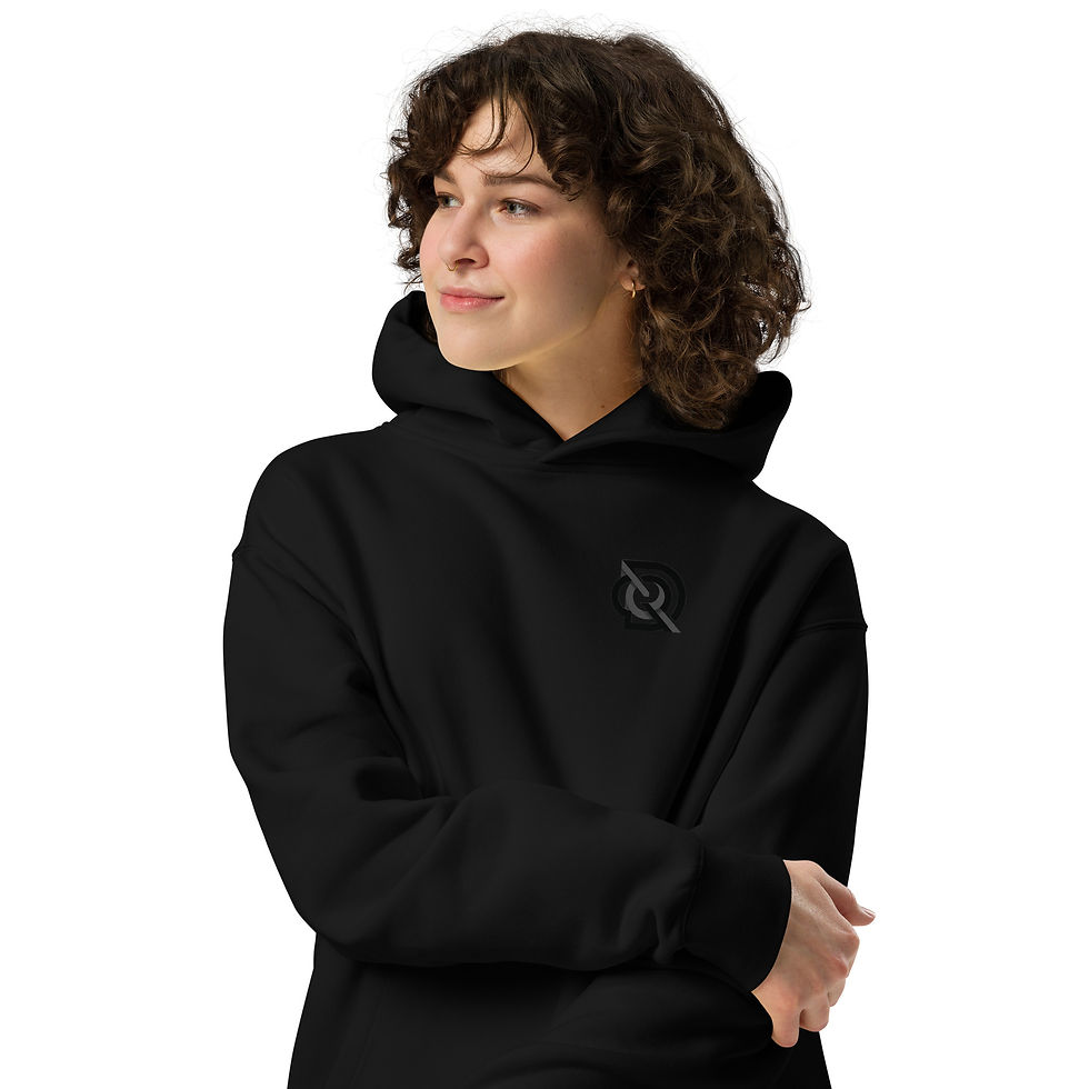 Miniature : Hoodie Oversize Unisex "Devotion" – Drop Limité Numéroté - Logo Noir
