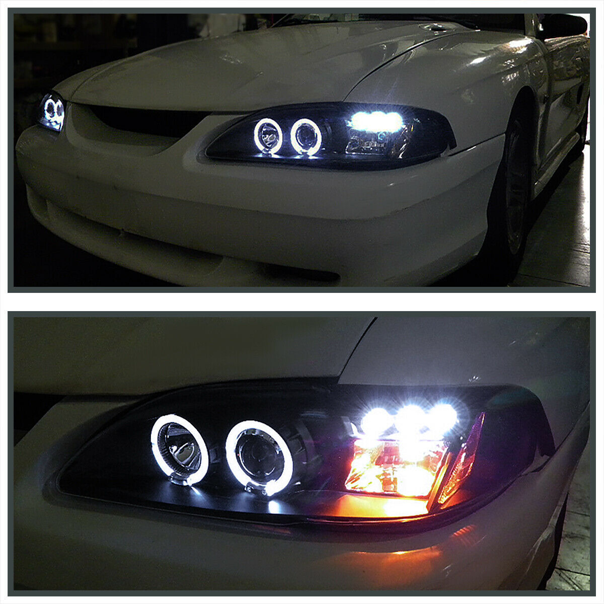 Unidades Delanteras Para Mustang 1994-1998 Proyector y LED