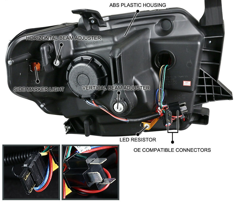 Miniatura: Unidades Delanteras Para Toyota Tundra 2014-2021 DRL, Proyector, LED Secuencial