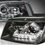 Miniatura: Unidades Delanteras Para Jetta MK4(A4) 1999-2004 Proyector,  Black Housing y LED