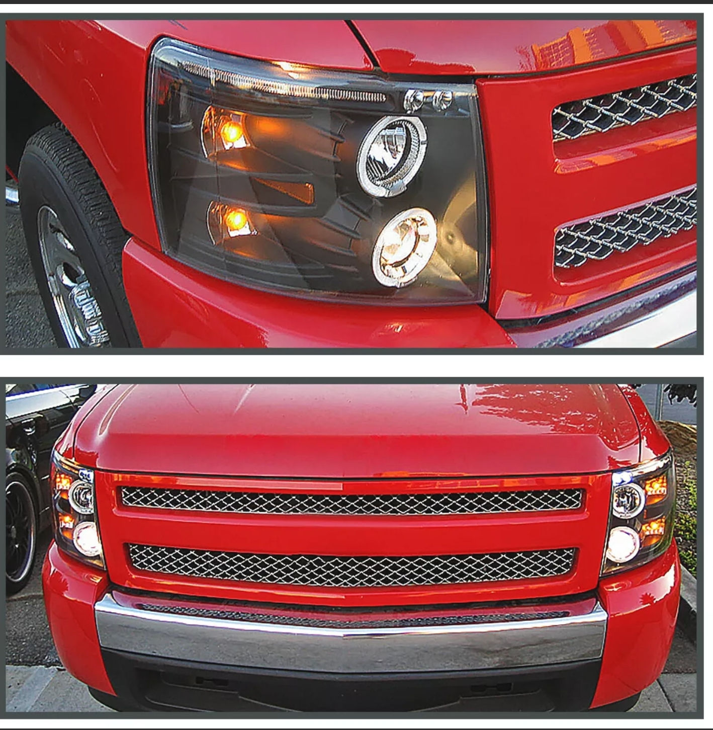 Unidades Delanteras Para Silverado/Cheyenne 2007-2014 LED y Proyector
