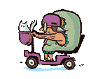 Huguette à moto