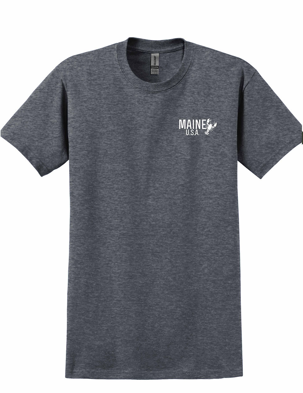 Thumbnail: Maine Lobster and Flag T-Shirt White Lettering