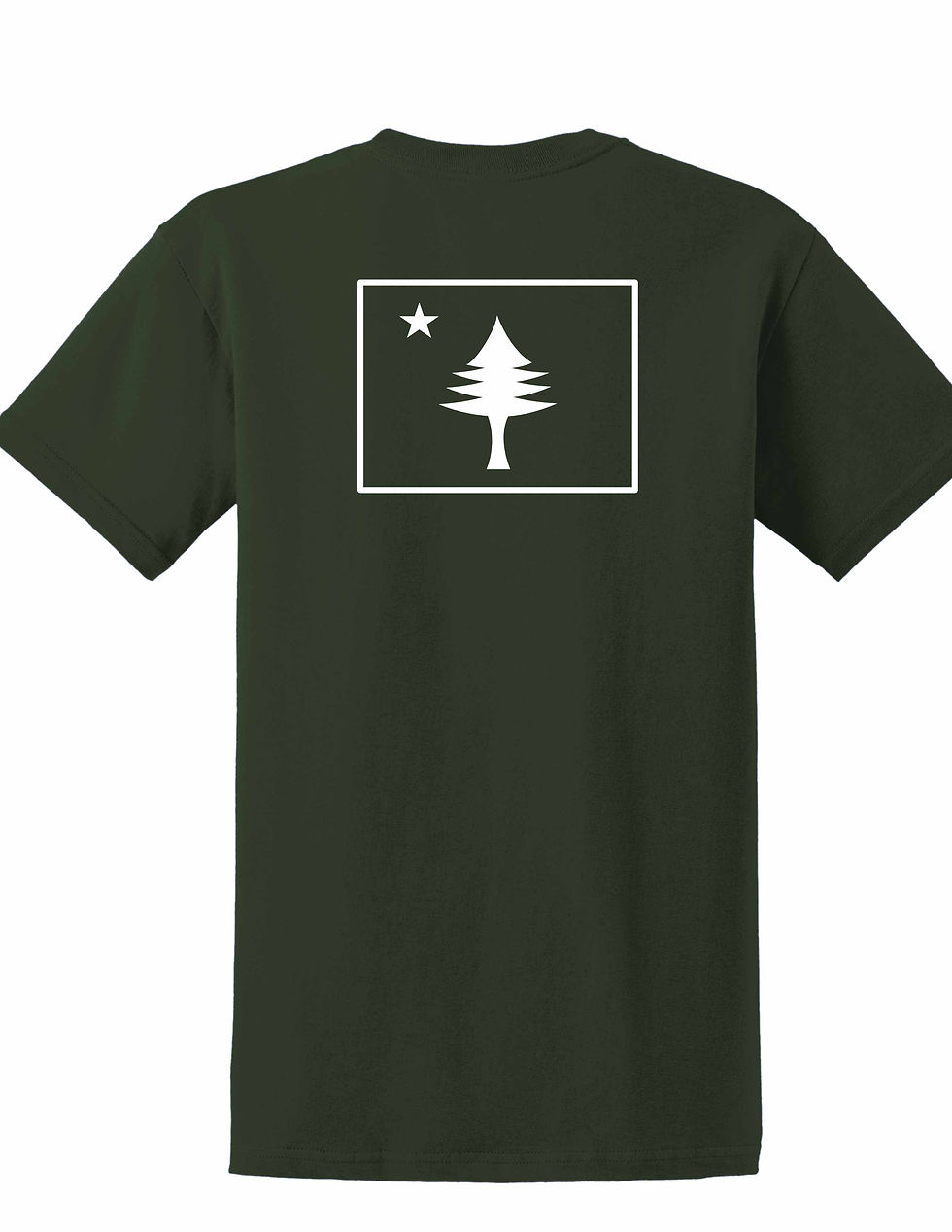 Thumbnail: Maine Lobster and Flag T-Shirt White Lettering