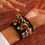 Miniature : Manchette Circus et ruban Arlequin, beige et noir