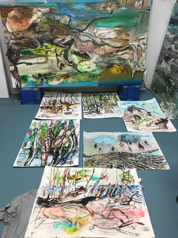 Deborah Wasserman Artist studio in woodside Queens, New York