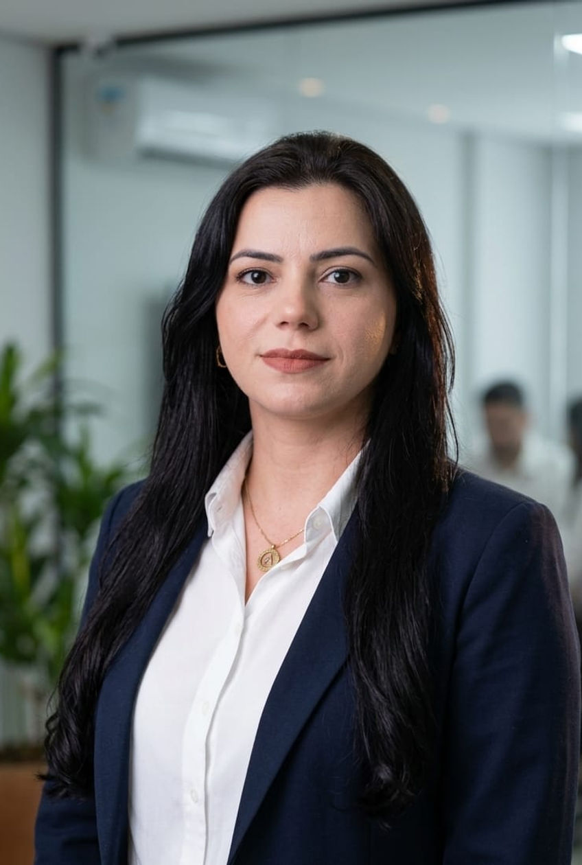 Foto profissional da advogada Aline Somera