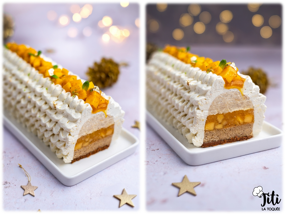 Bûche vanille exotique