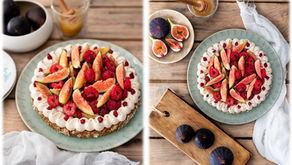 Tarte figues framboises céréales