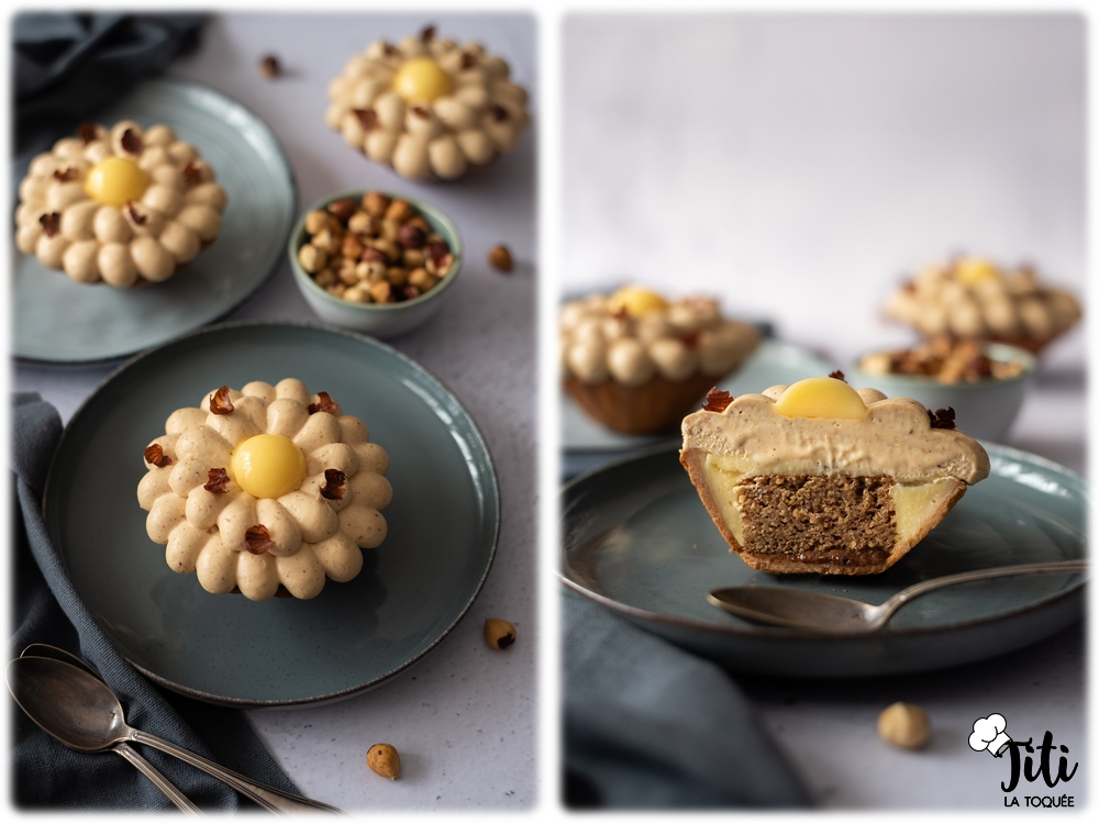Lemon and hazelnut tartlet
