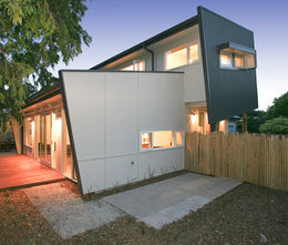 Completed dual occupancy home in Highett with modern exterior and driveway
