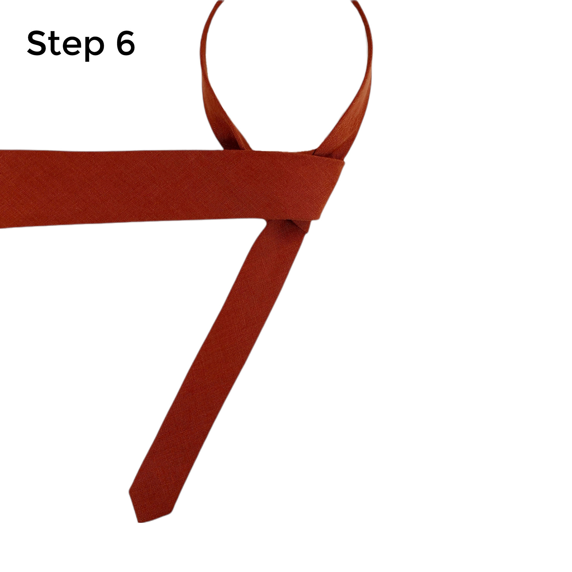 How to tie a tie step 6
