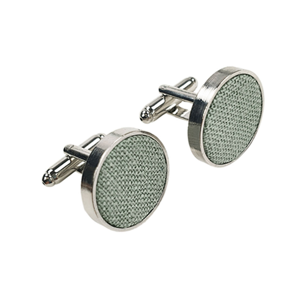 Miniaturbild: Dark sage green cufflinks for weddings