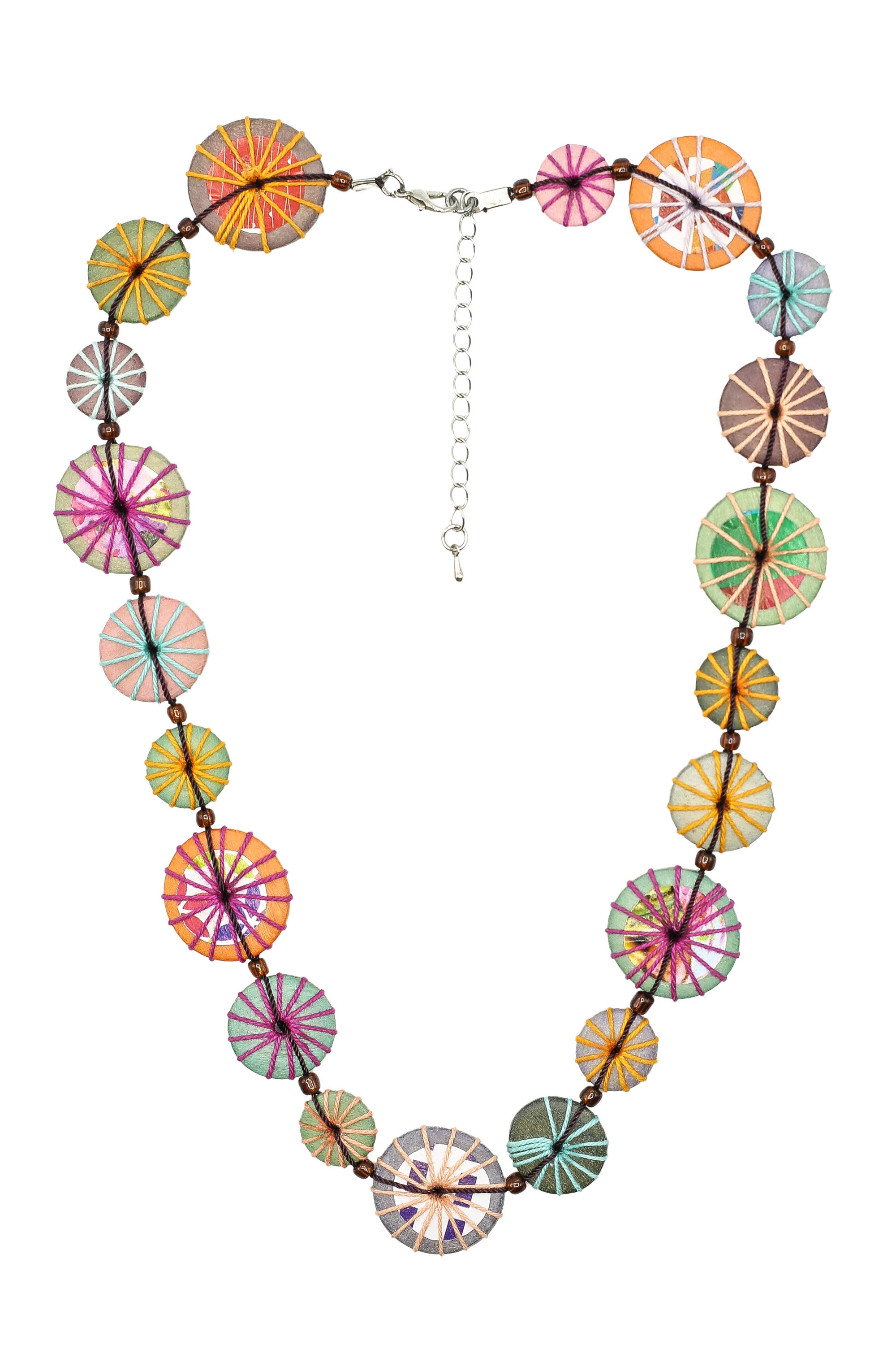 Kurze Kette Knopf – Multicolor