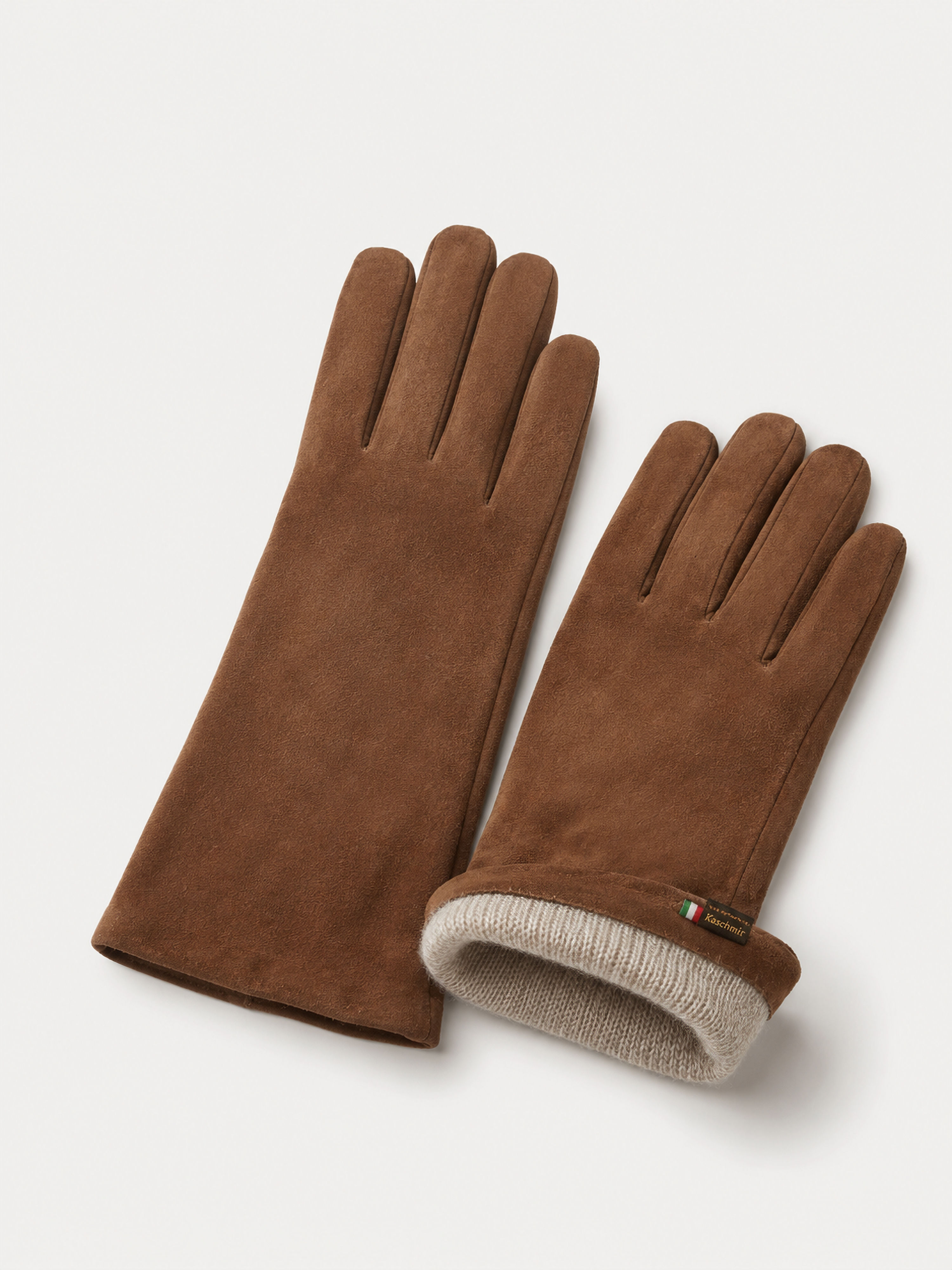 Velourslederhandschuhe Lusso Velour – Cognac