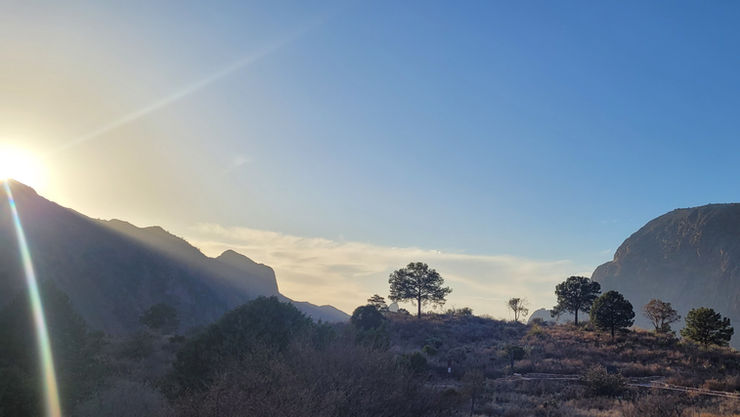 The start of a beautiful Chisos mountain sunset