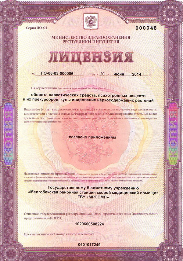 Малгобекская скорая, Решительные документы