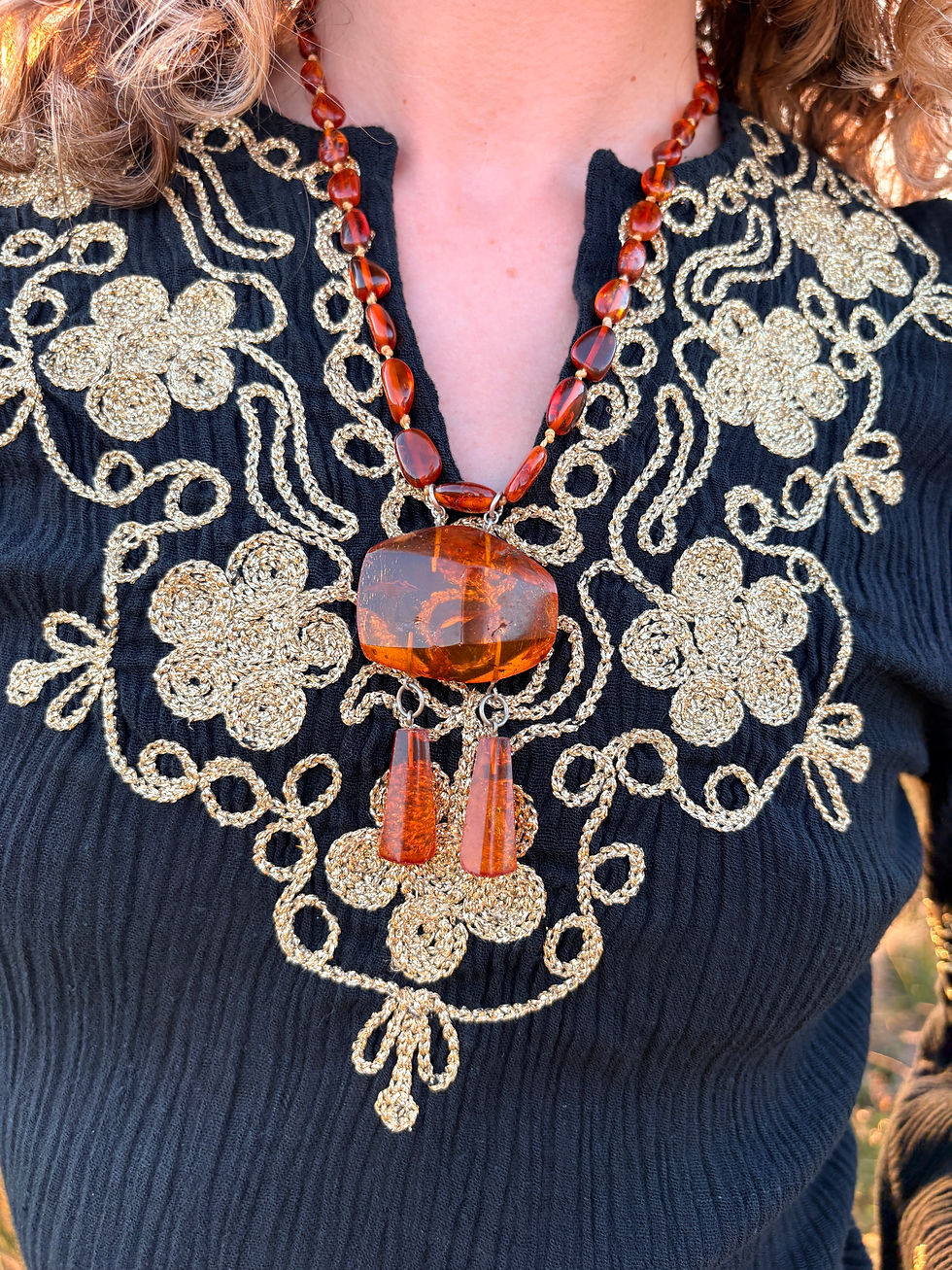 Thumbnail: Goddess of Fortune 1960s Embroidered Cheesecloth Top