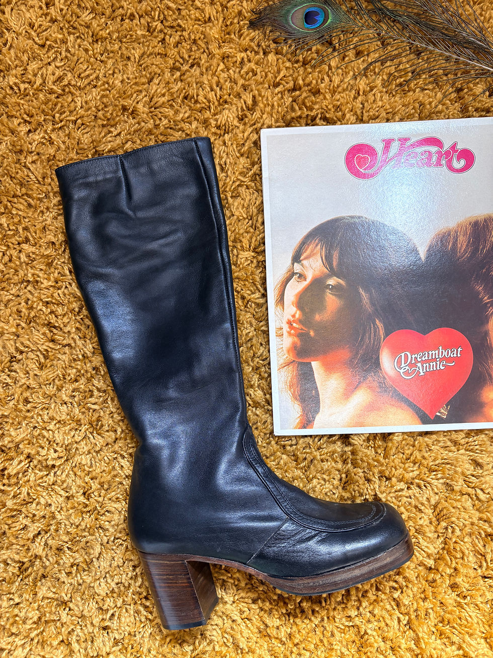 Thumbnail: Crazy On You 1970s Dolcis Leather Knee Boot