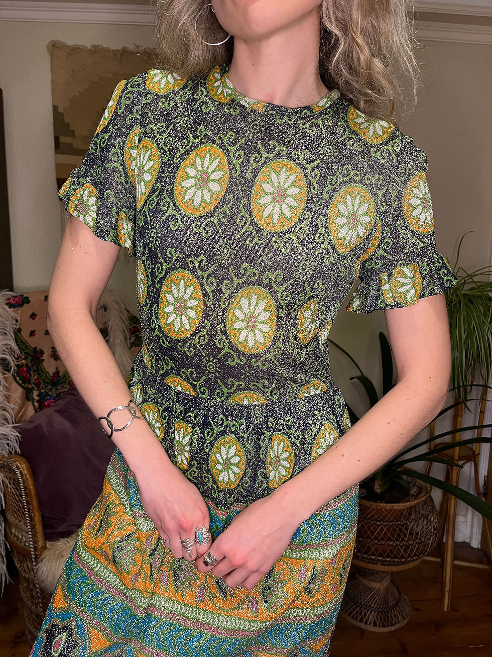 Thumbnail: She's Not There 1970s Lurex Dress