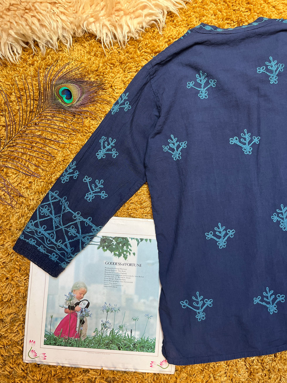 Thumbnail: Kozmic Blues 1960s Indian Embroidered Top