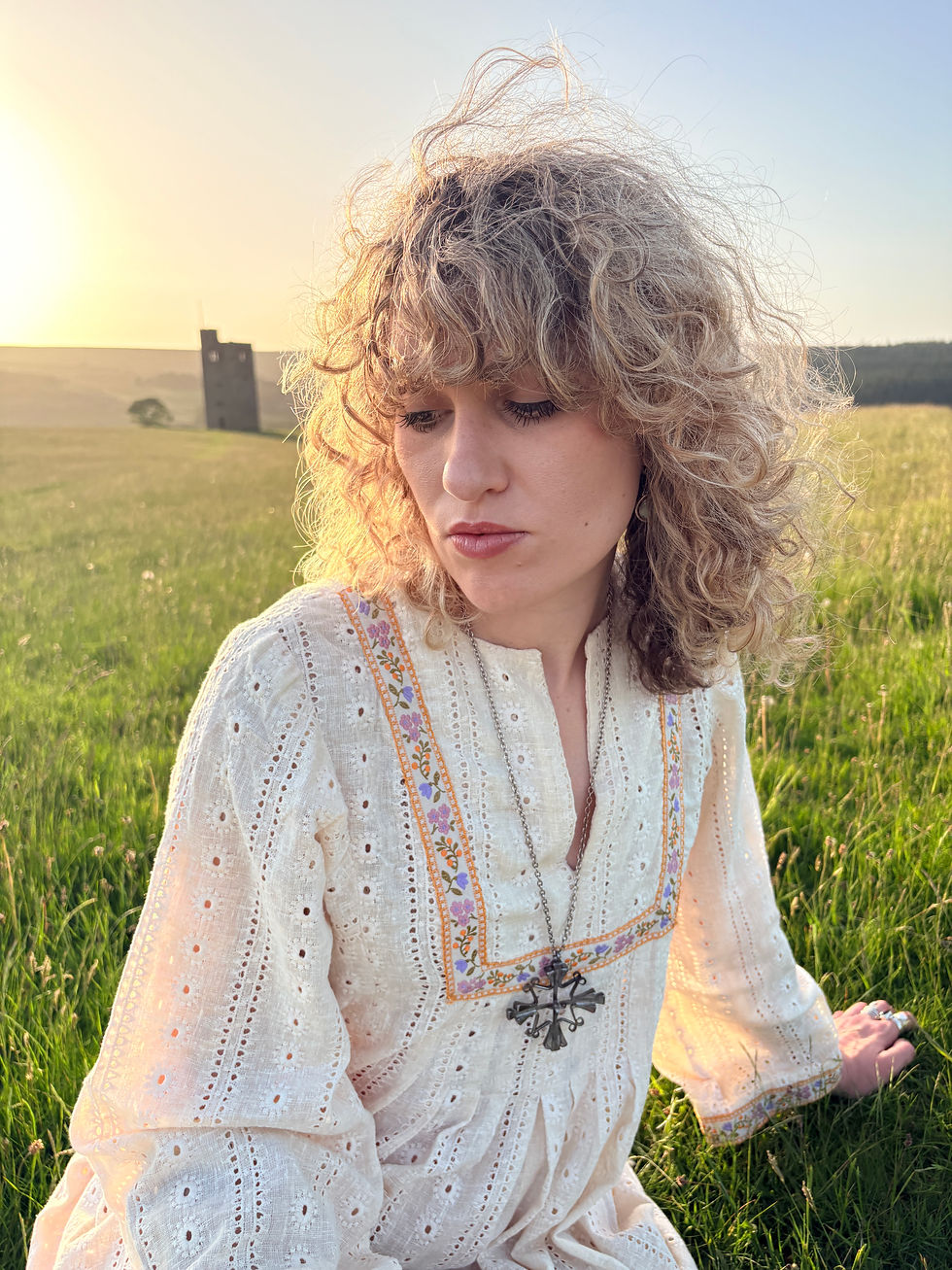 Thumbnail: The Golden Dawn 1960s Medieval Maiden Fairytale Maxi Dress