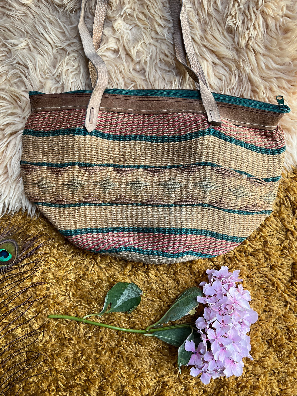 Thumbnail: Sugar Magnolia 1970s Sisal Woven Market Bag