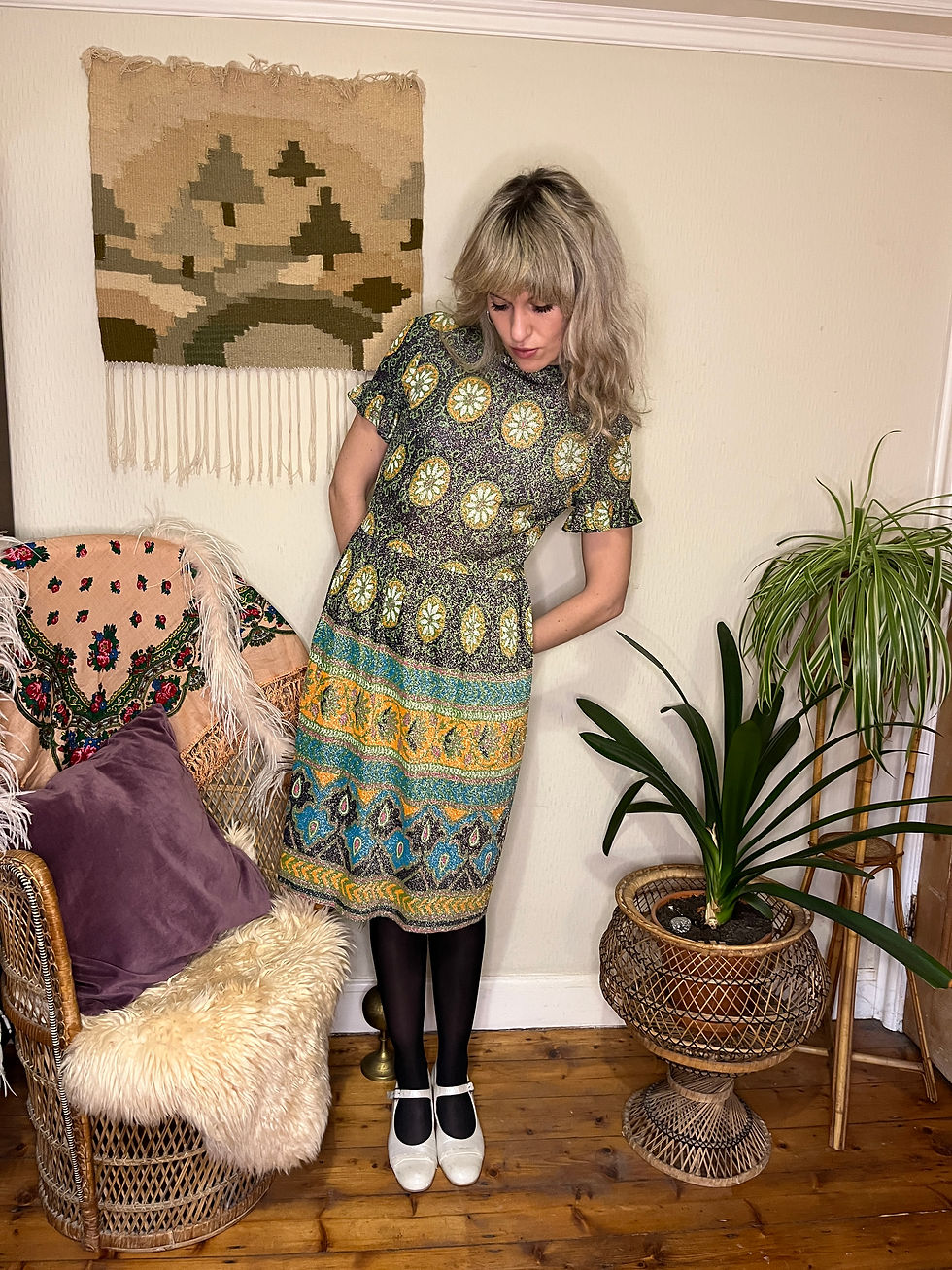 Thumbnail: She's Not There 1970s Lurex Dress