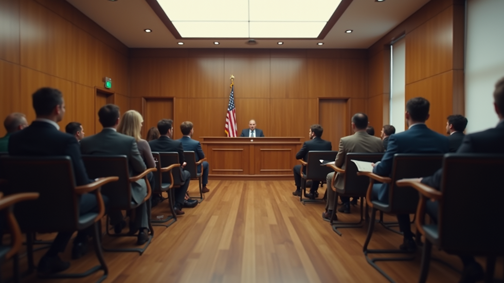 Eye-level view of a Landlord Tenant Board hearing room