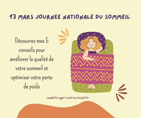 Sommeil et alimentation : Favoriser ma perte de poids en prenant soin de mon sommeil.