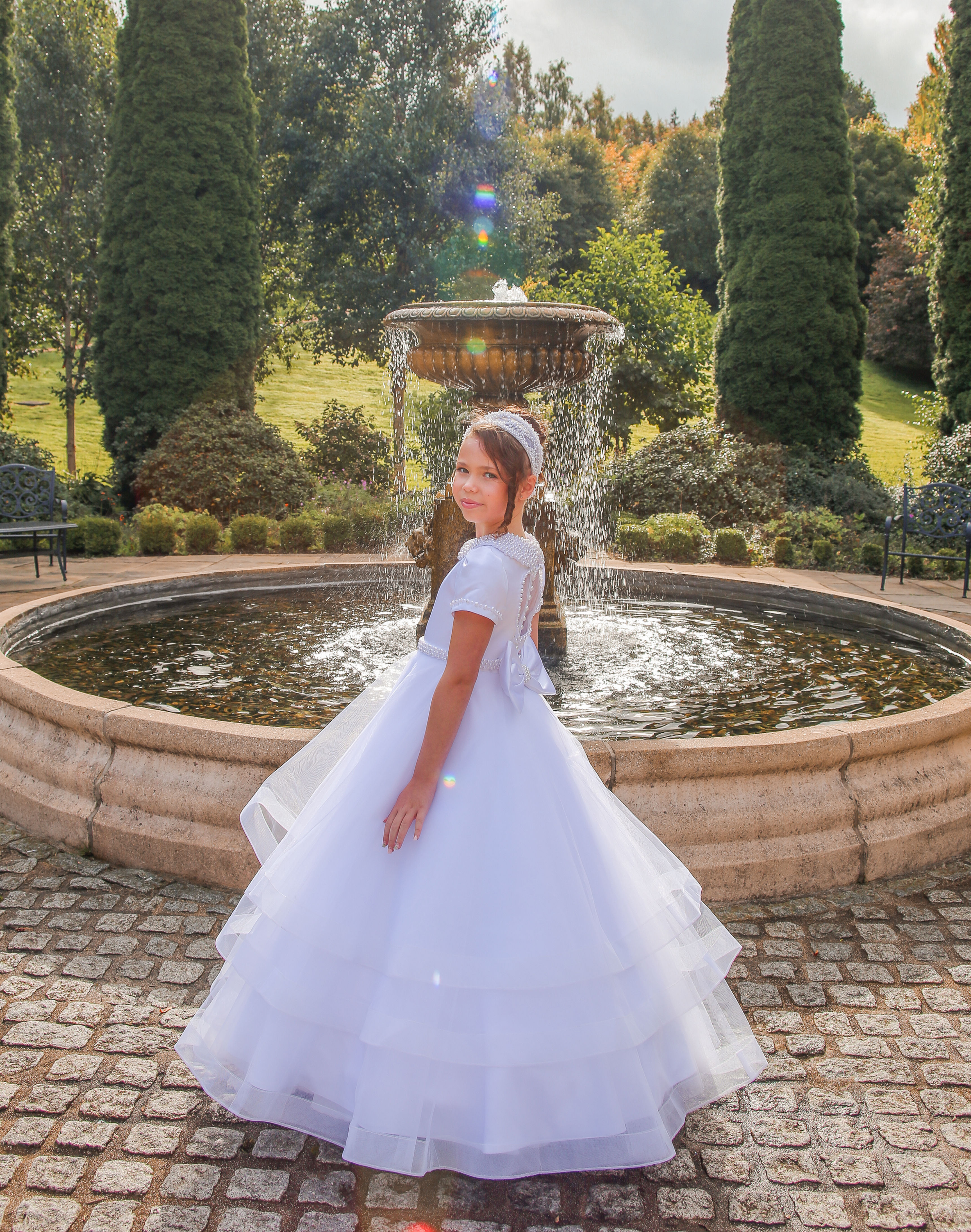 pearl queen of hearts dress with tiered skirt and love heart mesh back