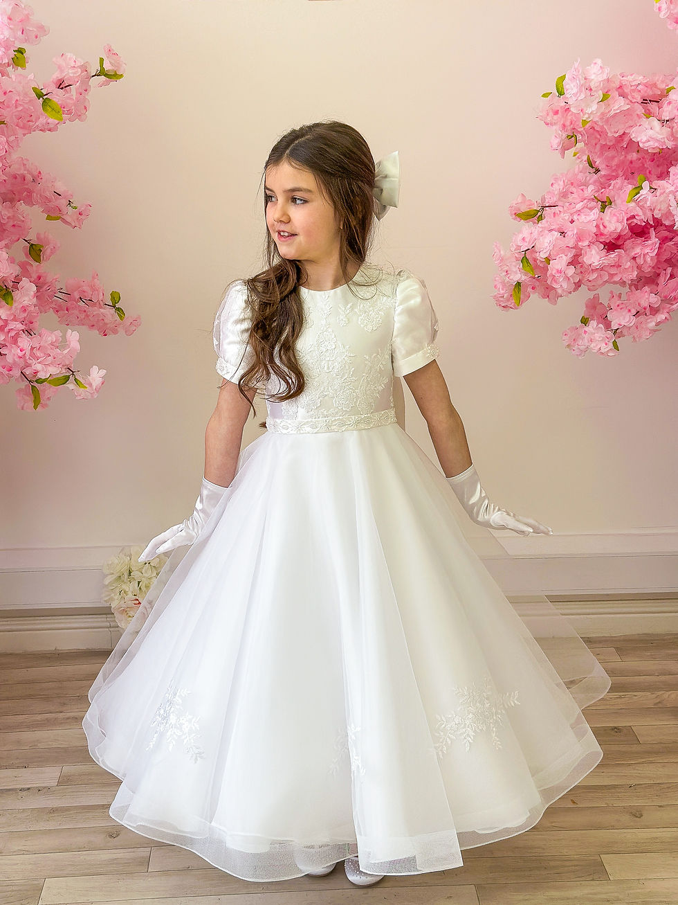 Maisie white holy communion dress