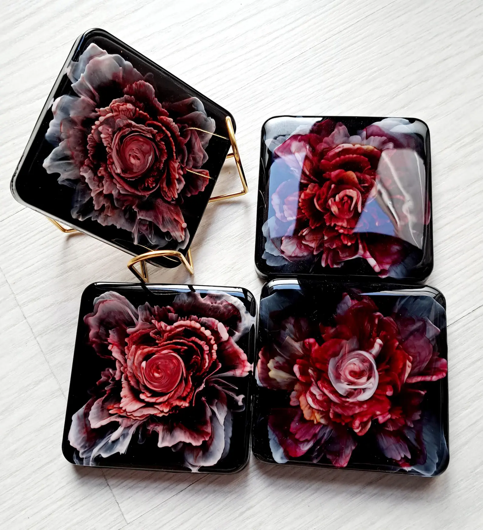 Rose on black