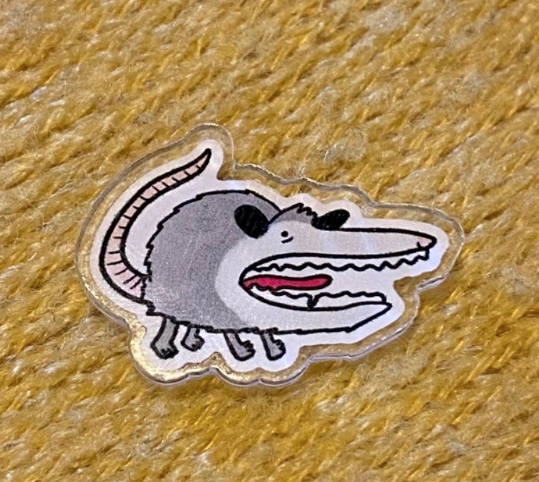 Screaming Possum Pin
