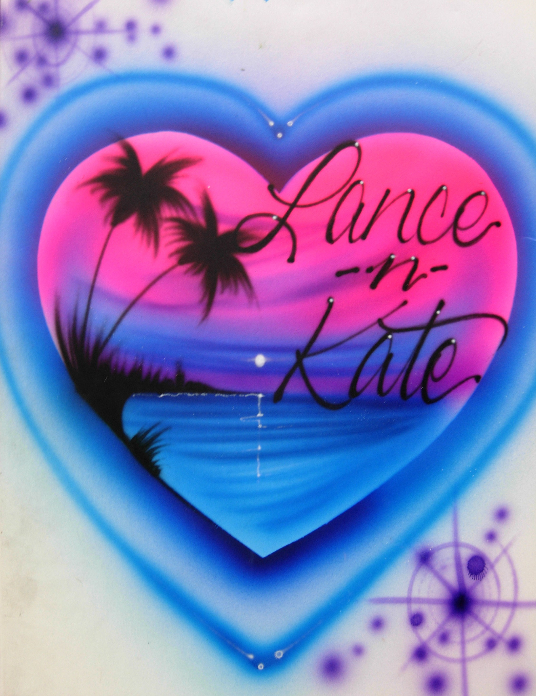 Single heart beach scene