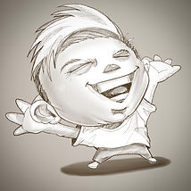 Digtal cartoon bartender design