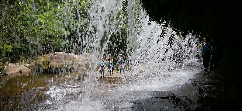 この滝は、滝裏へ入ることが出来ます